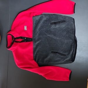 Eddie Bauer Boy's Quest Fleece 14 L in Mineral Red & Grey